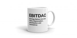 Mug with EBITDAC does COVID 19 impact company worth?